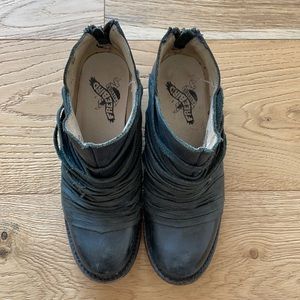 Freebird by Steven Black Leather Booties 🖤